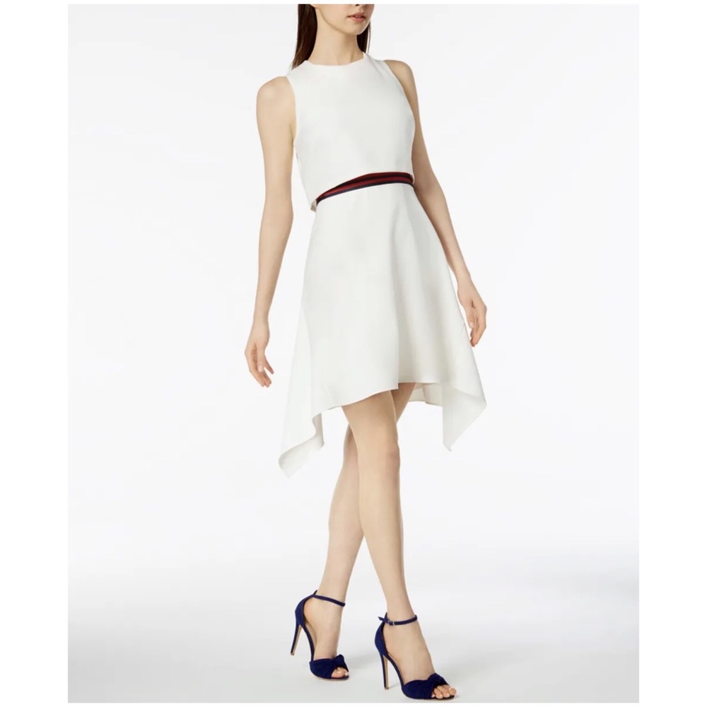 EUC Julia Jordan Women's Layered Popover Knee Length Dress Ivory Size 4
